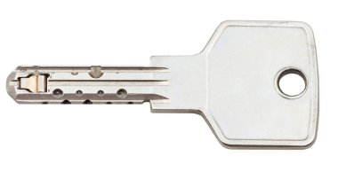 PIN tumbler kilidi için bir çelik kapı anahtarı