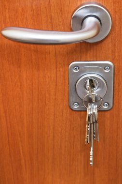 Kapı kolu ve keyhole anahtarlarında demet