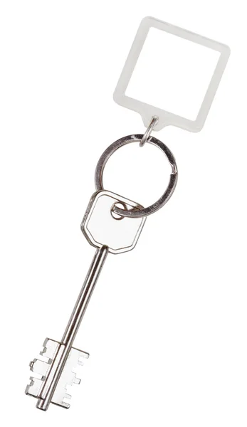 Bunch of keys on ring and keychain — Stock Photo, Image