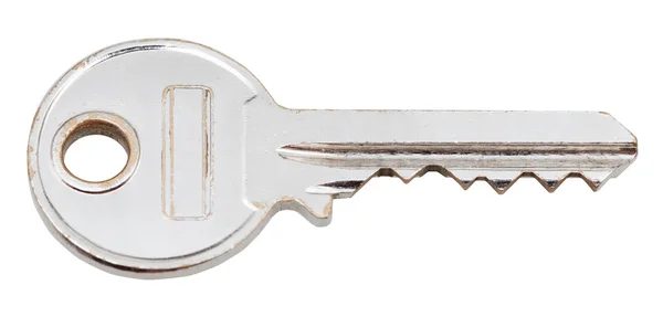 Used steel door key for cylinder lock — Stock Photo, Image
