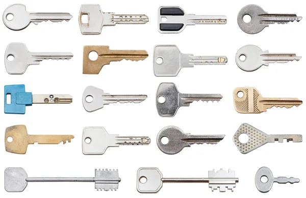 Collection of different house keys — Stock Photo, Image