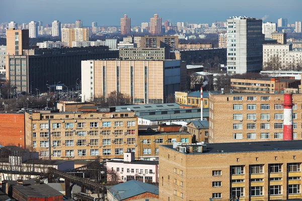 在莫斯科的住宅小区的天际线 — 图库照片
