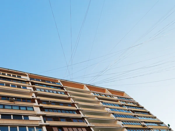 Electrical cables of urban municipal house — Stock Photo, Image