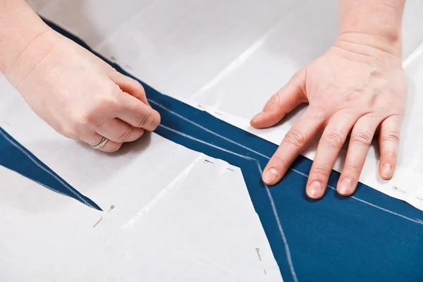 Drawing of pattern cutting for sewing — Stock Photo, Image