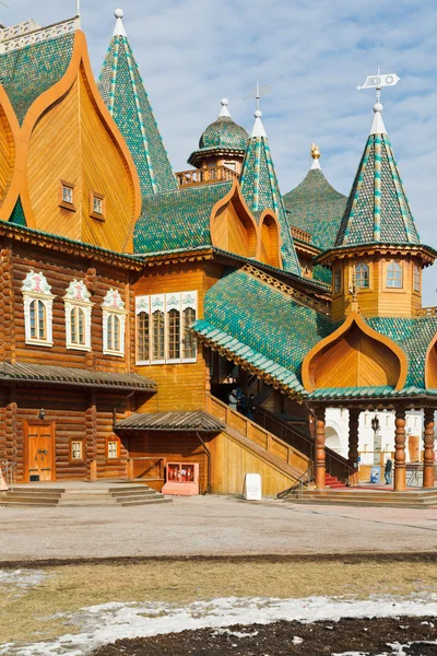 Porche Gran Palacio de Madera en Kolomenskoe, Moscú — Foto de Stock