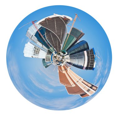Moskova şehir küresel panoramik manzaralı
