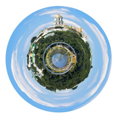 kiev pechersk lavra küresel panoramik manzaralı