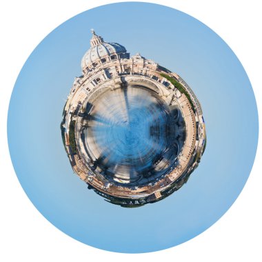 Roma'da Tiber Nehri ve st peter Bazilikası