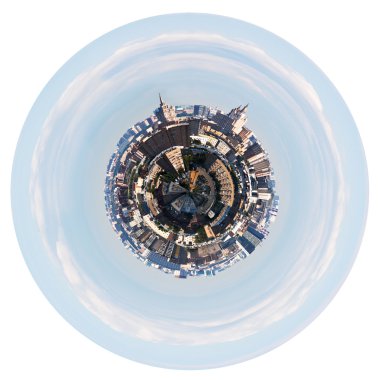 küresel cityscape ile kentsel gezegen