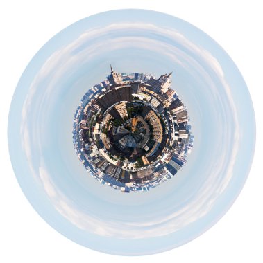 küresel cityscape ile kentsel gezegen