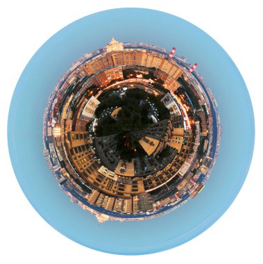 panoramik manzaralı akşam yerleşim alanı