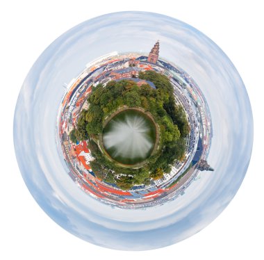 küresel panorama Kopenhag şehir, Danimarka