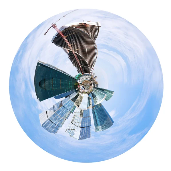 Urban spherical panorama of Moscow city buildings — Stock Photo, Image