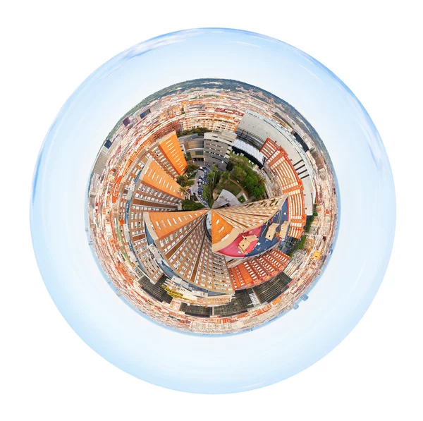 Spherical panorama of district in Barcelona, Spain — Stock Photo, Image