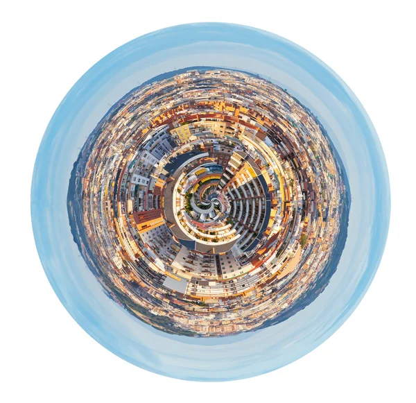 Spherical view of district in Barcelona, Spain — Stock Photo, Image