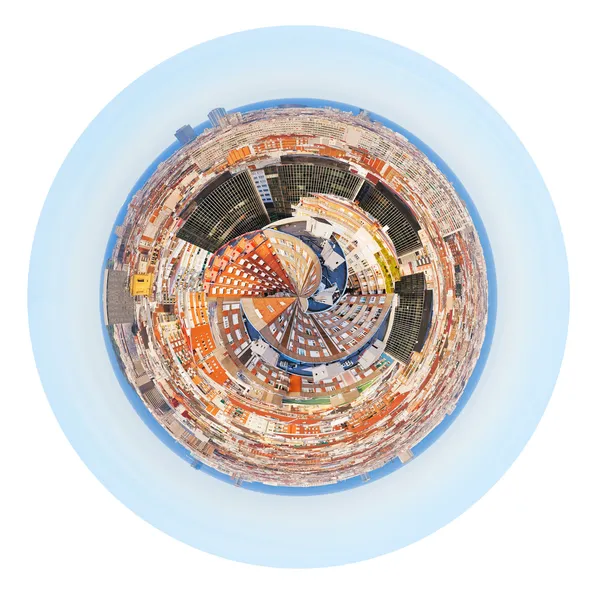 Spherical panorama residential area in Barcelona — Stock Photo, Image