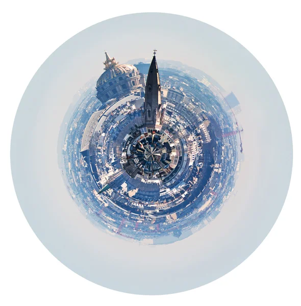 Spherical Paris skyline with Hotel des Invalides — Stock Photo, Image