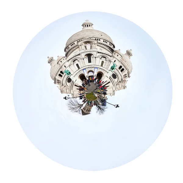 Spherical view of Basilica Sacre Coeur in Paris — Stock Photo, Image