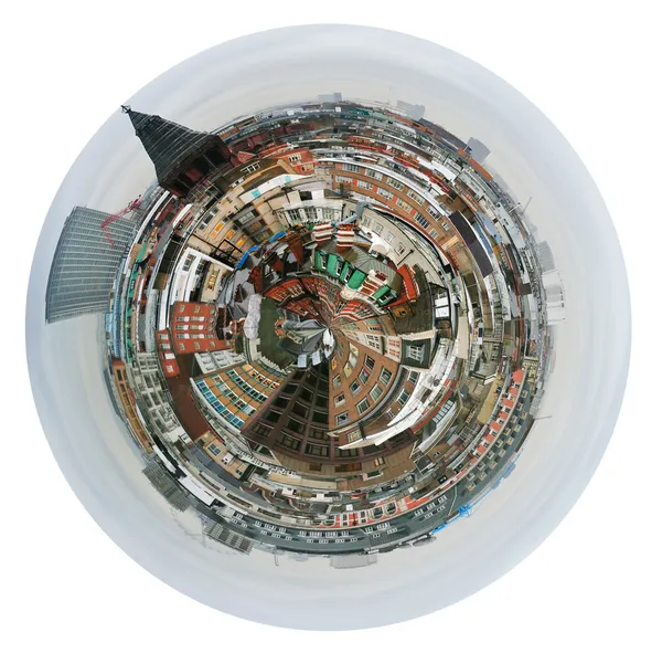 Spherical view of London houses — Stock Photo, Image