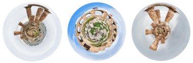 sphericals view of ancient ruins in Jordan clipart