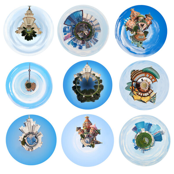 views of urban landmarks in Moscow