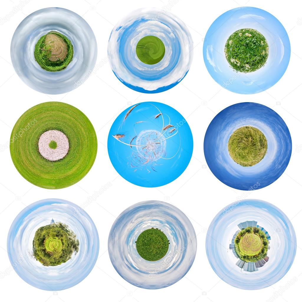 spherical views of agricultural landscapes