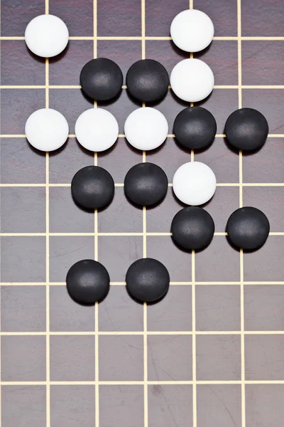 Above view position of stones during go game — Stock Photo, Image