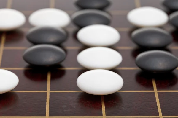 Position of stones during go game playing — Stock Photo, Image