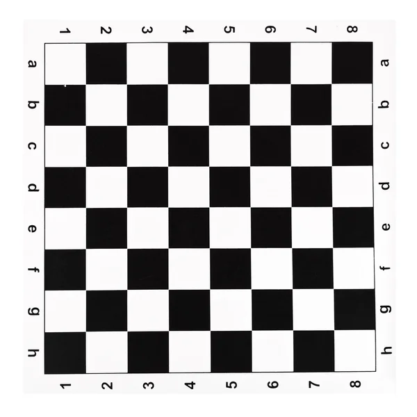 Flat vinyl chessboard with black and white checks — Stock Photo, Image