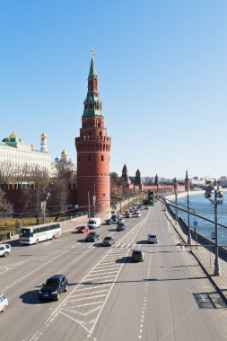Kremlin Embankment in Moscow clipart