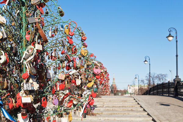 Luzhkov bridge in spring, Moscow