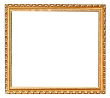 Altın eski ahşap fotoğraf çerçevesi