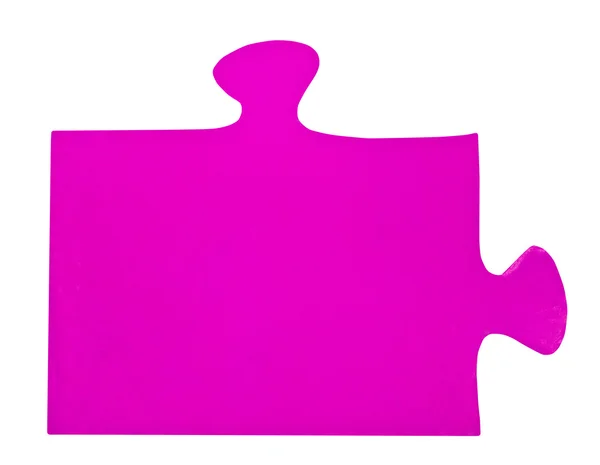 One lilac piece of jigsaw puzzle — Stock Photo, Image