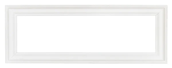 Szeroki biały panoramiczny Drewniana ramka — Zdjęcie stockowe