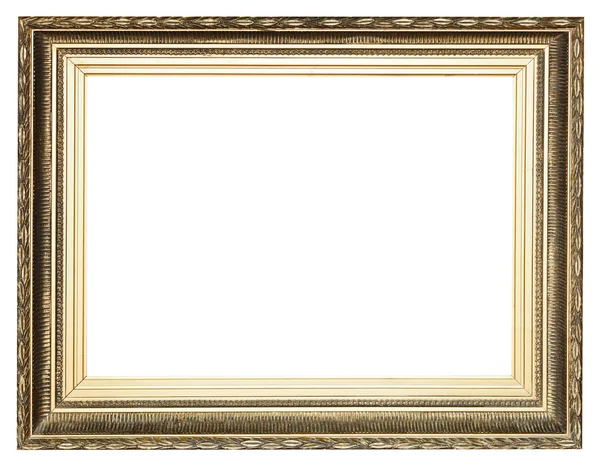 Grote brede gouden oude houten foto frame — Stockfoto