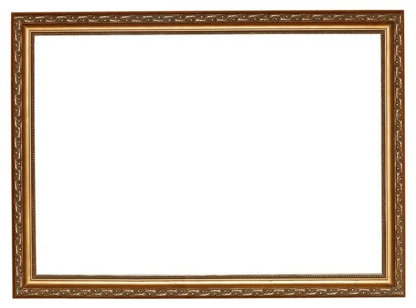 Narrow gilted wooden picture frame — Stock fotografie