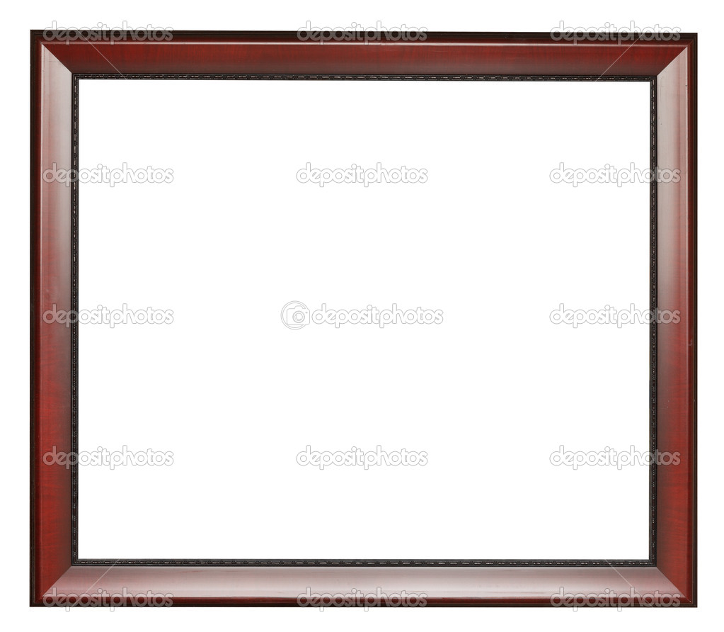 Wide Dark Brown Flat Wooden Picture Frame Stock Photo Vvoennyy Wide Dark Brown Flat Wooden Picture Frame Stock Photo
