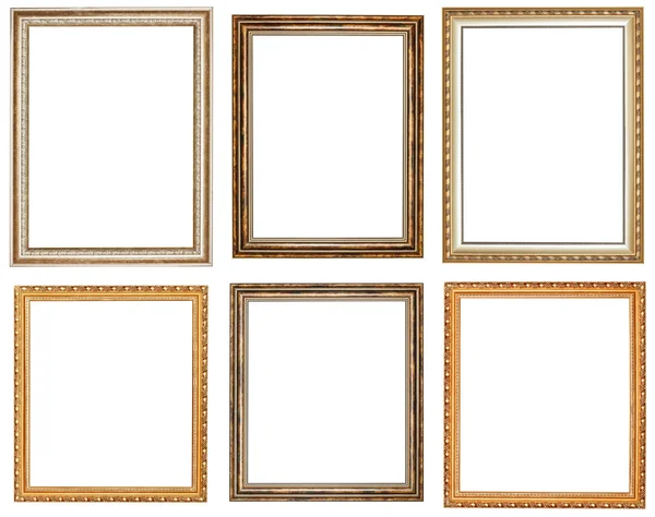 Set of vintage wooden picture frames — Stock Photo, Image