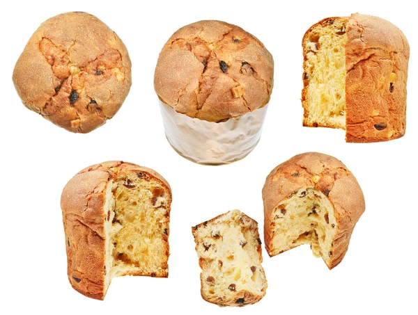 Reihe von Osterkuchen und -scheiben isoliert — Stockfoto