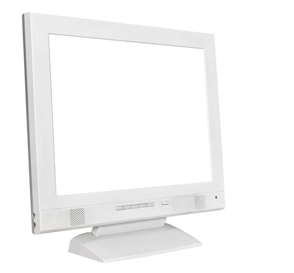 Visualización lateral pantalla gris del ordenador — Foto de Stock