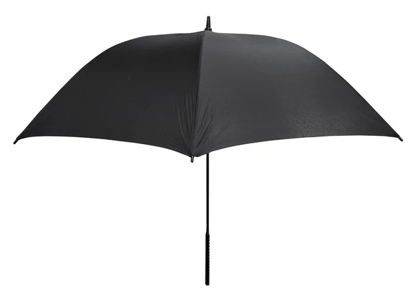 Vista lateral del paraguas grande negro abierto — Foto de Stock