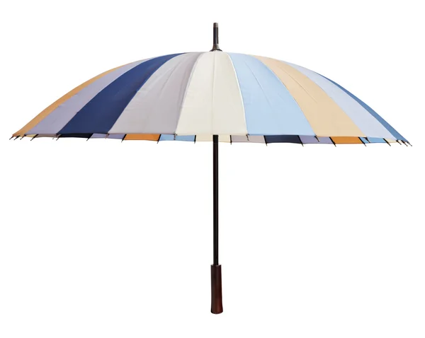 Side view of open striped multicolored umbrella — Stock Photo, Image