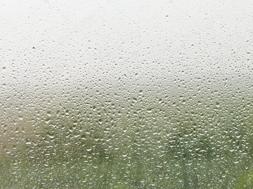 raindrops on home window pane