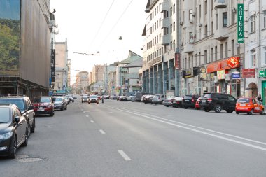 novoslobodskaya sokak, iş günü akşam Moskova'da