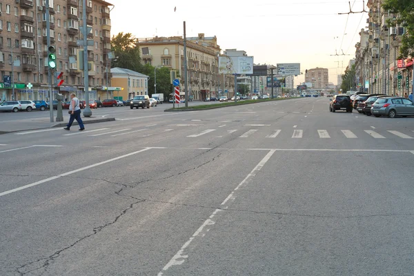 Novoslobodskaya Moskova'da sokak üzerinde yaya geçidi — Stok fotoğraf