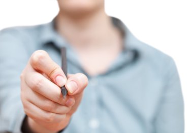 siyah kalem ucu yakın çekim