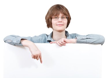 Kız noktaları boş Pano üzerinde beyaz izole