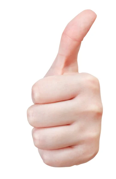 Separated thumb up - hand gesture — Stock Photo, Image