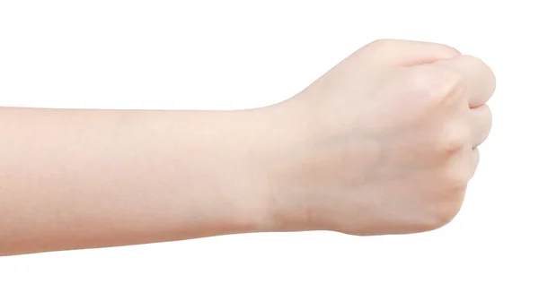 Vista lateral del puño - gesto de mano —  Fotos de Stock