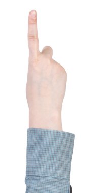 -sayım el üzerinde beyaz izole jest